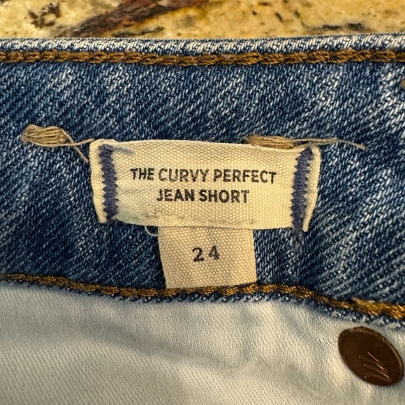 Madewell Jean Shorts Women’s Size 24 The Curvy Perfect Short Cuffed High Rise - Picture 6 of 11